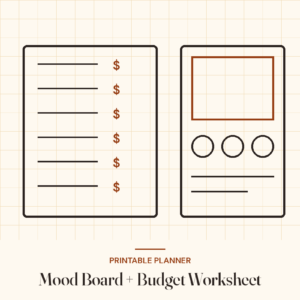 Renovation Planner: Mood Board + Budget Worksheet cover illustration