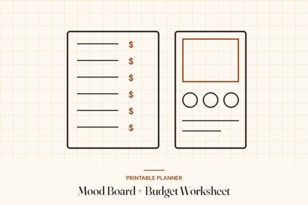 Renovation Planner: Mood Board + Budget Worksheet cover illustration
